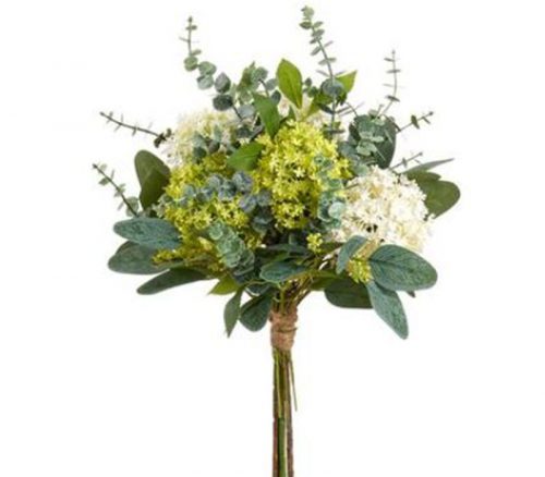 Snowball and Fern Bouquet - 17-inch
