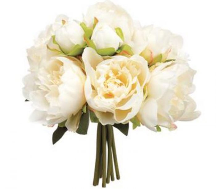 Peony Bouquet - 9-inch - Cream