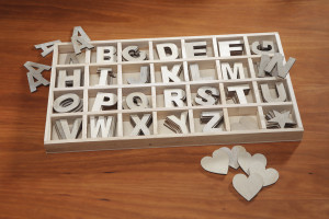 wood letters alphabet spell words