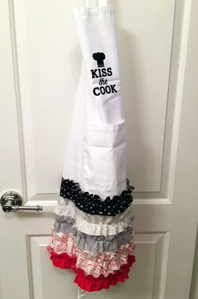 Kiss The Cook Ruffle Apron