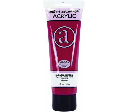 Art Advantage - Acrylic Paint 4-ounce Alizarin Crimson