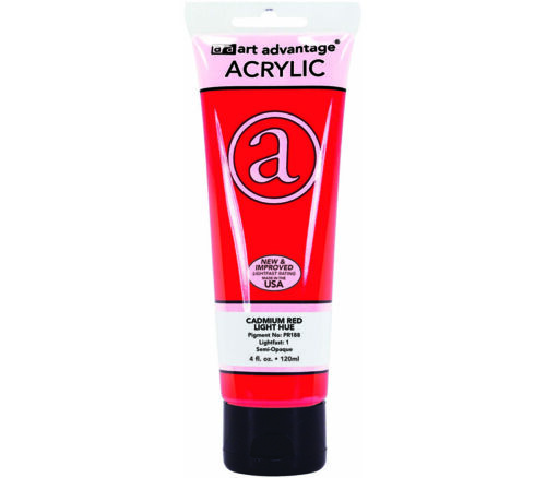 Art Advantage - Acrylic Paint 4-ounce Cadmium Red Light Hue