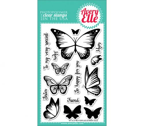 Avery - Elle Clear Stamp Butterflies