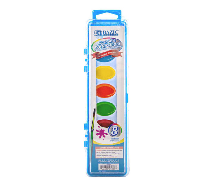 Bazic Watercolor Pan Set - 8 Color