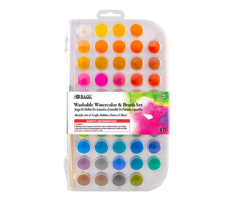 Bazic Washable Brush Markers, 20 Colors