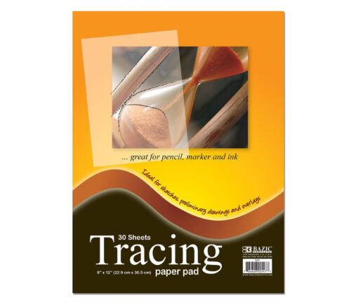 Bazic Tracing Paper Pad - 9-inch x 12-inch