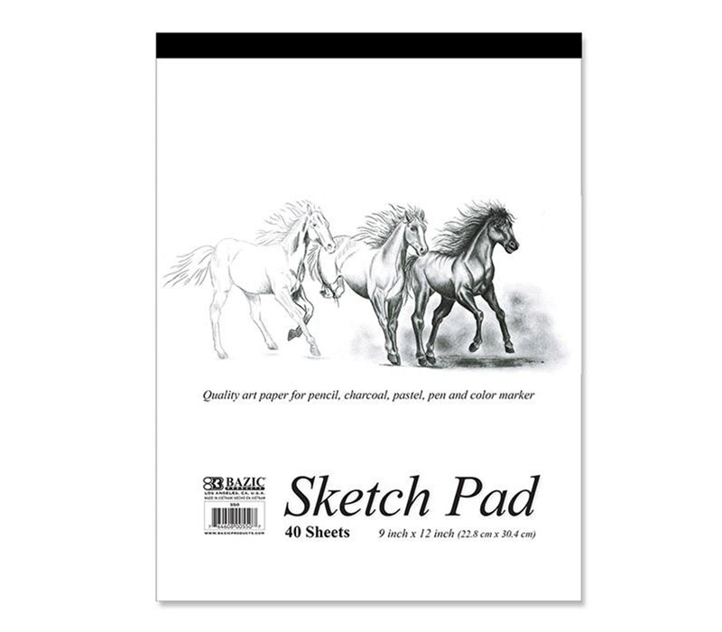 Bazic Sketch Pad - 9-inch x 12-inch