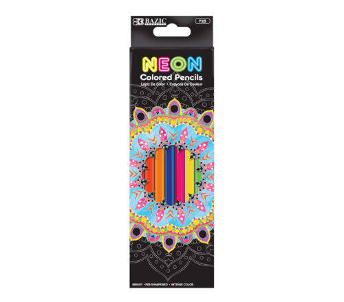 Bazic Colored Pencil Set - Neon - 8 Piece