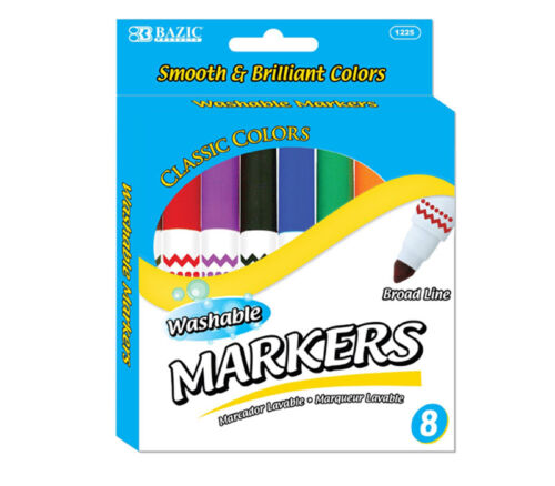 Bazic Marker - Jumbo Washable - 8 Piece