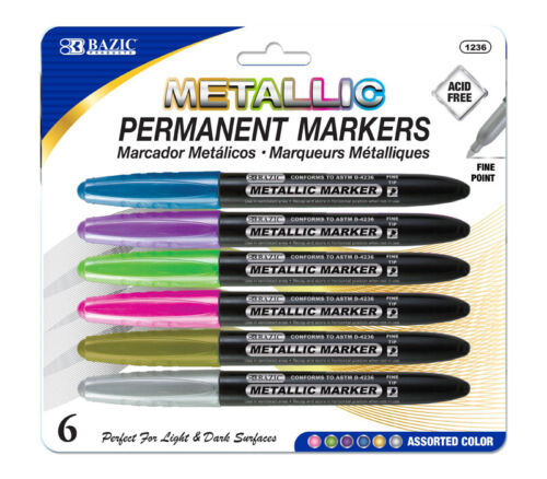 Bazic Markers - Metallic - 6 Piece