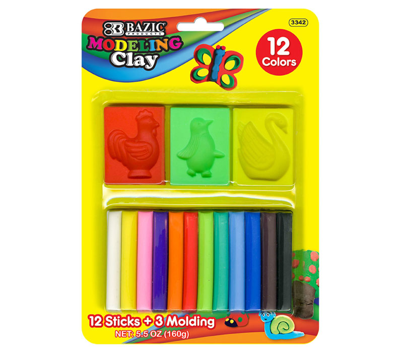 BAZIC 1 lb Red Modeling Clay Bazic Products