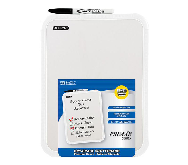 Bazic Dry Erase Board Set - 8.5-inch x 11-inch