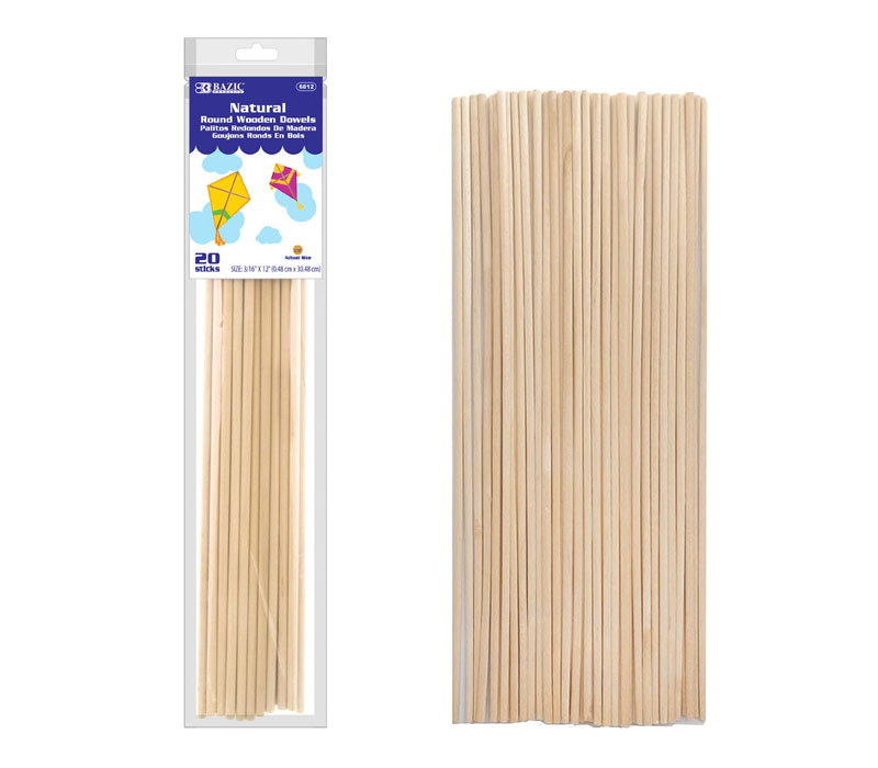 WoodCraft Wooden Stick Diameter- 5mm Length- 4inches (100mm). 50PCS Smooth  Finish Natural Wood Dowel for Arts and Craft Making Projects DIY Cake Dowel