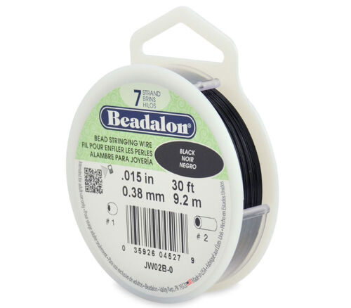 Beadalon 7 Strand Bead Wire .015 Black