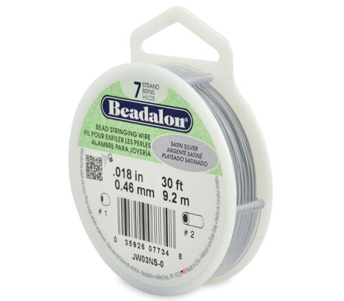 Beadalon 7 Strand Bead Wire .018 Satin Silver