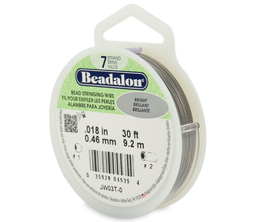 Beadalon 7 Strand Bead Wire .018 Bright