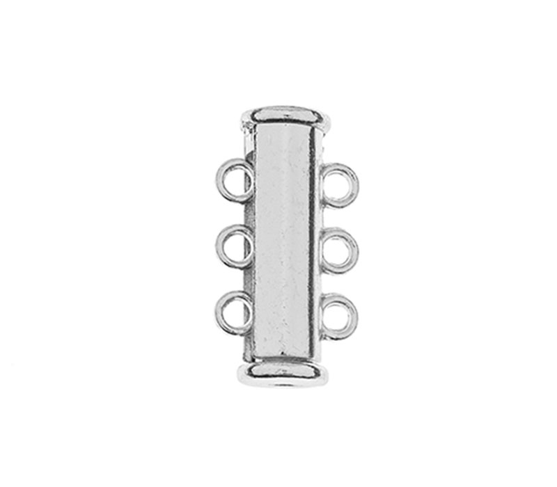 Tierracast Antique Silver Plated Stitch-in Magnetic Clasp - Bead