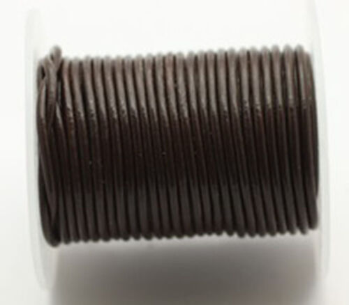 Leather Brown - dyed - 1.5mm Round 10 meters