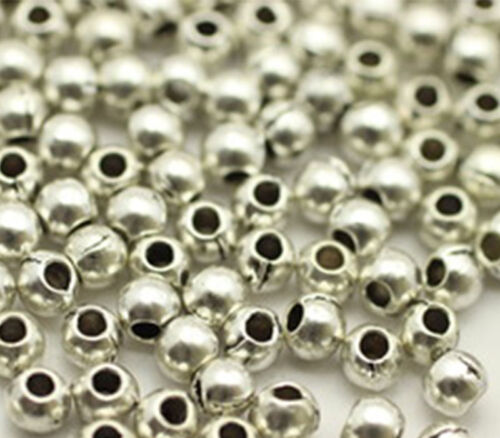 Bead - Round - Antique Silver Plated