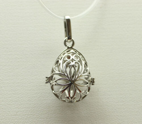Cage - Filigree Teardrop - Silver Plated