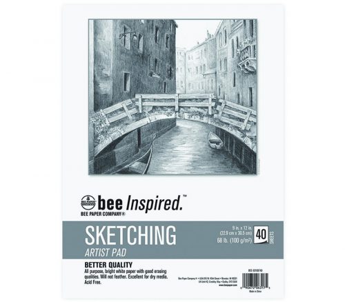 Bee Paper Bee Inspired Top Spiral Sketch Pad - 9x12