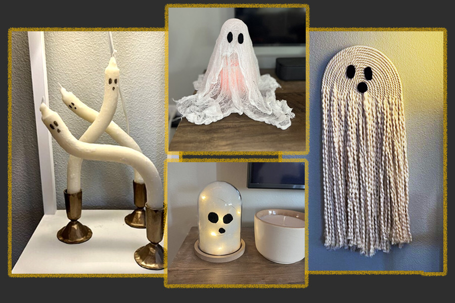 make ghostly decor for halloween - 4 easy projects