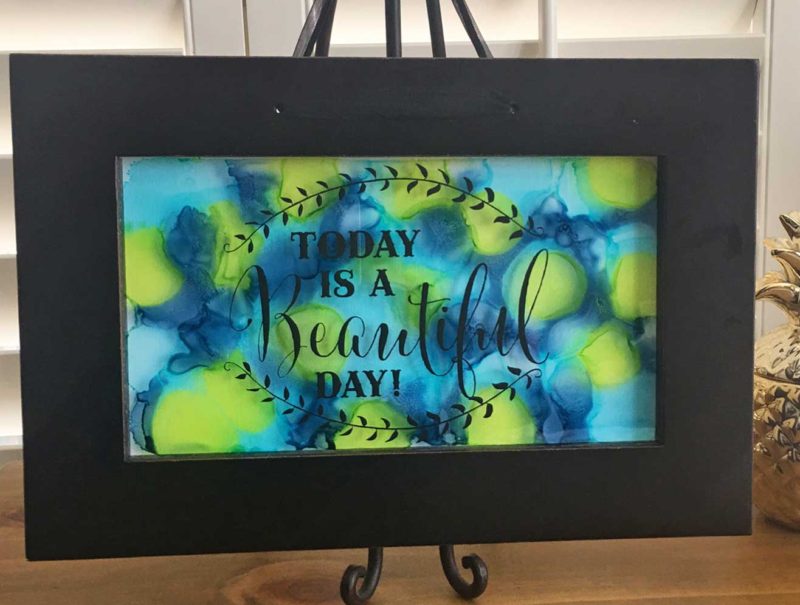 Beautiful Day Wall with Art Alcohol Ink from Craft Warehouse