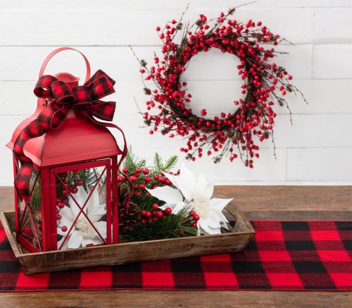 table runner buffalo plaid