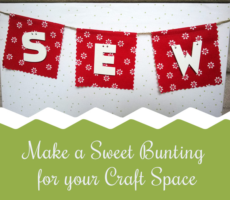 Make a Bunting for an organizer board with Craft Warehouse
