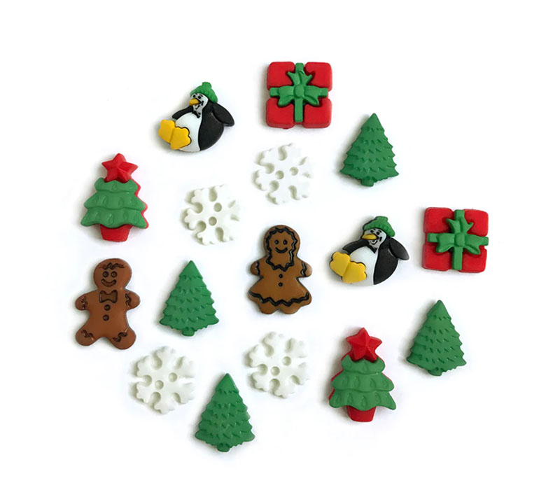 Novelty Buttons Christmas Minis #4813