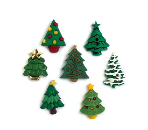 Novelty Buttons Christmas Trees #4821