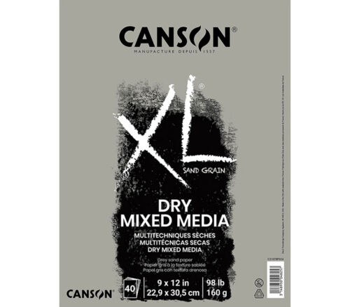 Canson XL Dry Mixed Media Pad - 9-inch x 12-inch - Gray - 40 Sheets