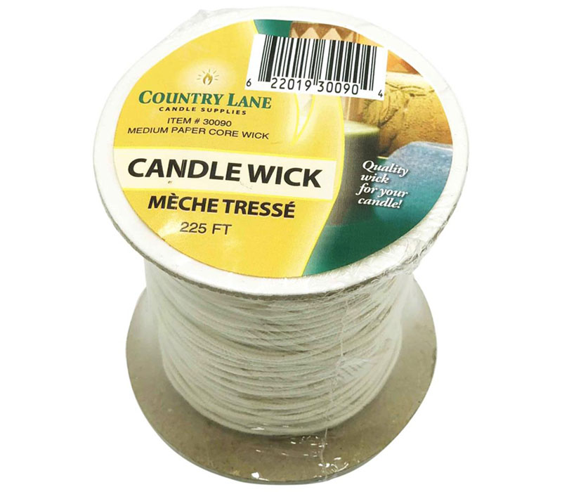 Country Lane Paper Candle Wick Spool - 225-foot - Medium