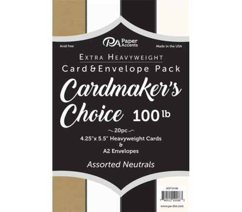 Cardmakers Choice Card and Envelope 4-1/4-inch x 5-1/2-inch 100-pounds Neutural 20 Piece