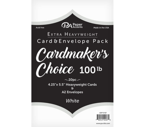 Cardmakers Choice Card and Envelope 4-1/4-inch x 5-1/2-inch 100-pounds White 20 Piece