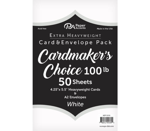 Cardmakers Choice Card and Envelope 4-1/4-inch x 5-1/2-inch 100-pounds White 50 piece