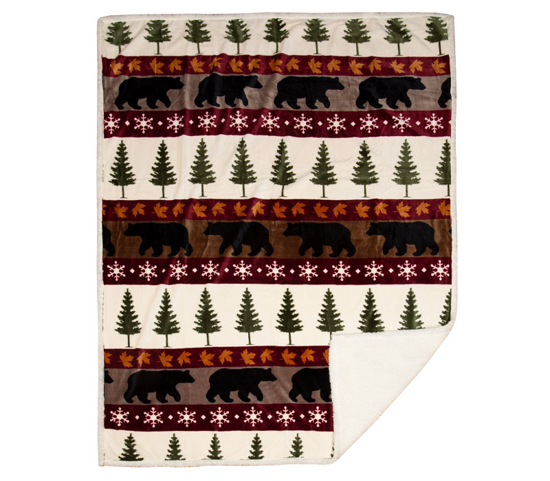 Carstens Plush Throw Blanket - Tall Pine - 54-inch x 68-inch