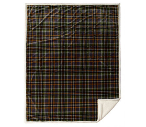 Carstens Plush Throw Blanket - Gray Plaid - 54-inch x 68-inch