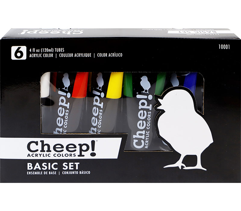Cheep - Acrylic Paint Set 4-ounce 6 Color