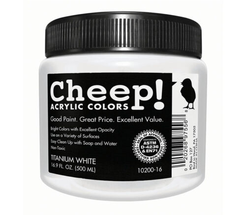 Cheep - Acrylic Paint 16.9-ounce Jar Titanium White