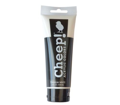 Cheep - Acrylic Paint 4-ounce Tube Titanium White