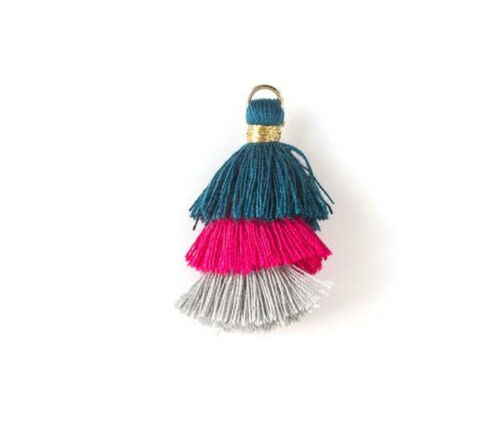 Tassel - 1.5-inch - Layere Pink Gray Blue Ombre