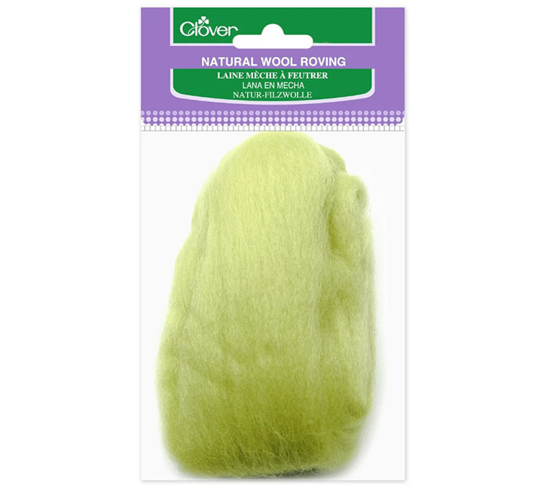 Clover Wool Roving 0.3oz - Lime Green