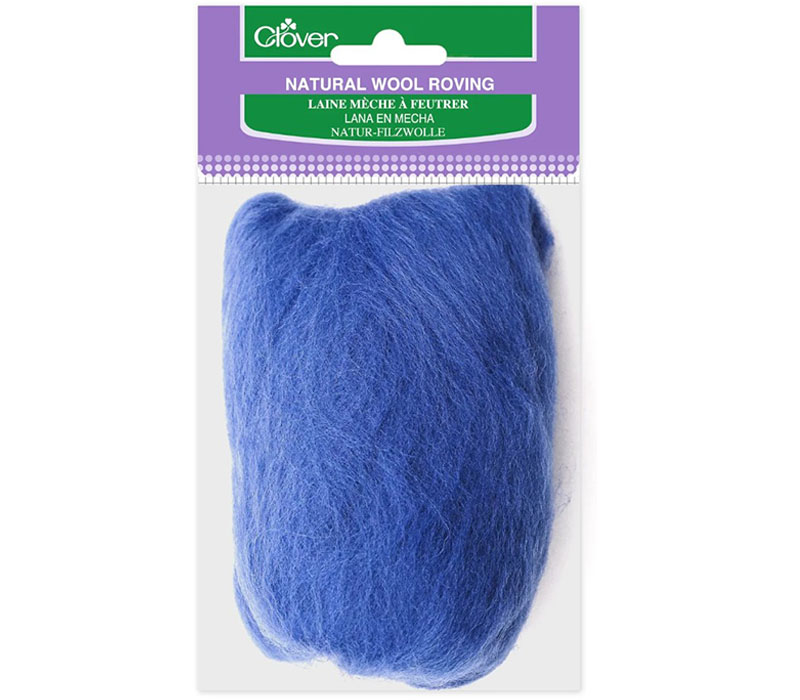 Clover Wool Roving 0.3oz - Blue