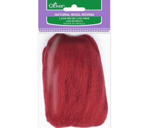 Clover Wool Roving 0.3oz - Red