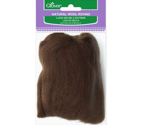 Clover Wool Roving 0.3oz - Brown