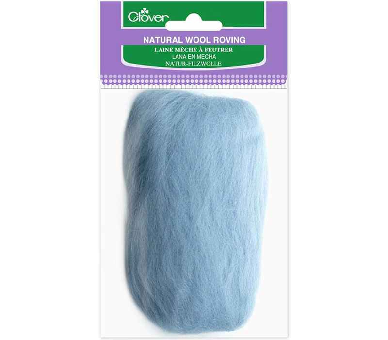 Clover Wool Roving 0.3oz - Light Blue