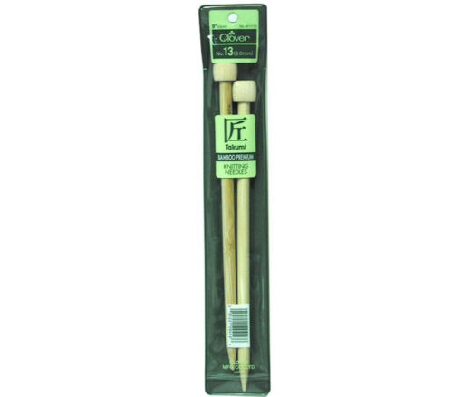 Clover - Bamboo Knitting Needle Single Point 9-inch 13