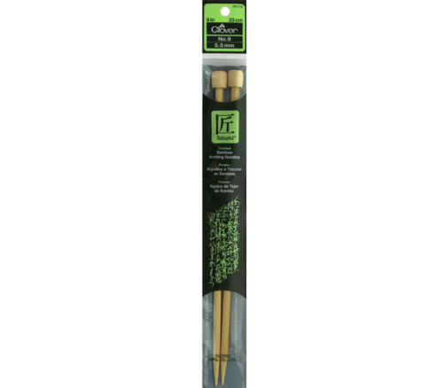 Clover - Bamboo Knitting Needle Single Point 9-inch 9
