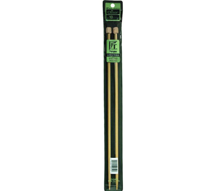 Clover - Bamboo Knitting Needle Single Point 13-inch 10